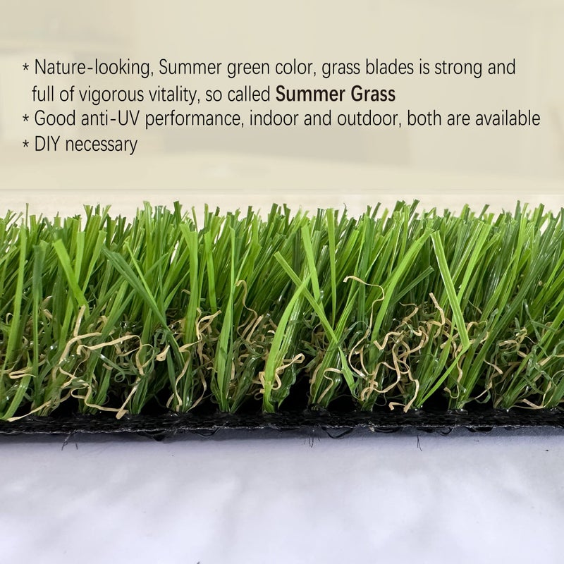 KuGuo Artificial Grass Decoration Strip Indoor/Outdoor DIY Fake Grass (Summer Grass, Width 2" x Length 48") - Image 2